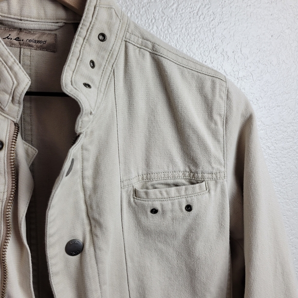 I.e. Relaxed | 100% Cotton Tsupe Beige Jacket Womens Small - Picture 8 of 10